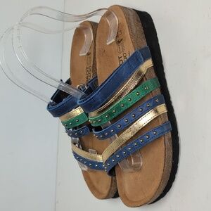Naot Prescott strappy wedge slip-on sandals womans size 4 EU 35